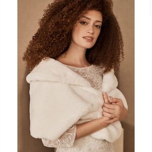 BHLDN ivory Maxime faux fur